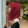 3-in-1 Women Hat Thick Fleece Hat with Ear Flaps Facemask Outdoor Hat Furry Caps Windproof Hat Hiking Running Headwear