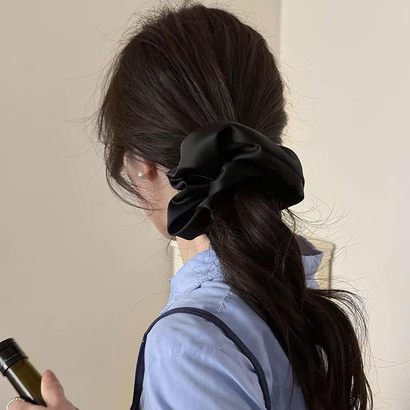 Zhao Lusi Xu me dazzling same style satin large intestine hair tie Xu Yan same style hair accessories ball headband hair rope headband