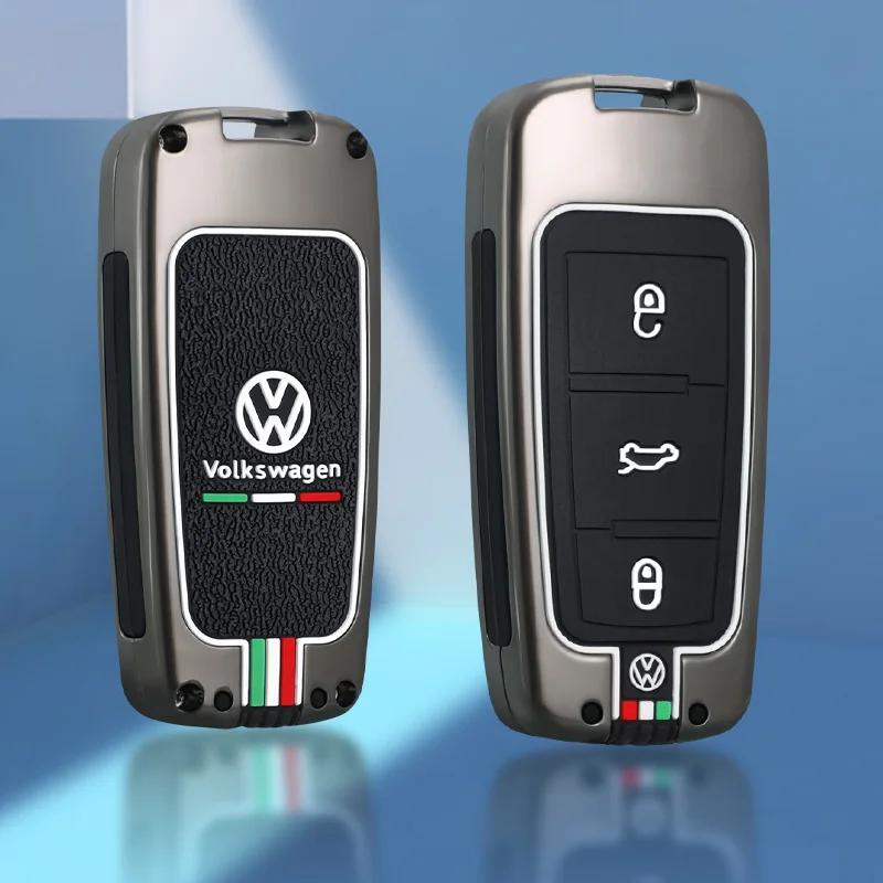 VW GTI GOLF 2026 Hot For VW VOLKSWAGEN Zinc Alloy Leather Car Remote Key Cover Case Shell For Volkswagen VW Passat B6 B7 Magotan