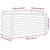 VidaXL Planter 90x60x46 Cm Solid Pine Wood, Outdoor Planter, Flower Box, Plant Box, Planter of 3282454