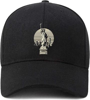 Statue of Liberty Skyline Vintage Baseball Cap Polyester Adjustable Unstructured Sun Hat Outdoor