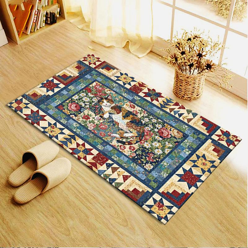 2025 New Cat Flower Carpet Rug for Living Room Bedroom Home Sofa Decoration,Kids play Non-slip Floor Mat42
