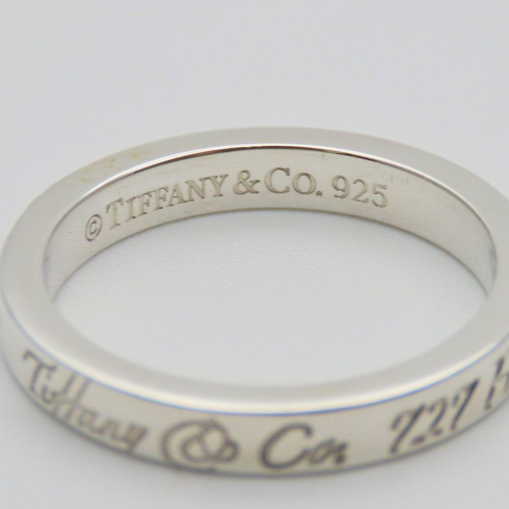 Used TIFFANY&Co. Ring Notes Narrowing New York EU#50 Silver925 2.7g Silver Accessories