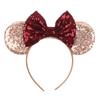 9.5 CM New Cute Glitter Crown Hairband Sequins Bows Mouse Ears Headband Kids Festival Party Cosplay Headband