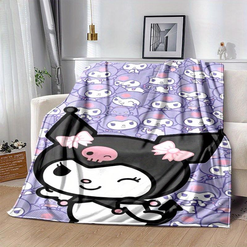 1pc. Cute Kuromi Cat Patterned Blanket - Perfect for Home, Office, Outdoor Use, Gift Idea, Suitable for Al