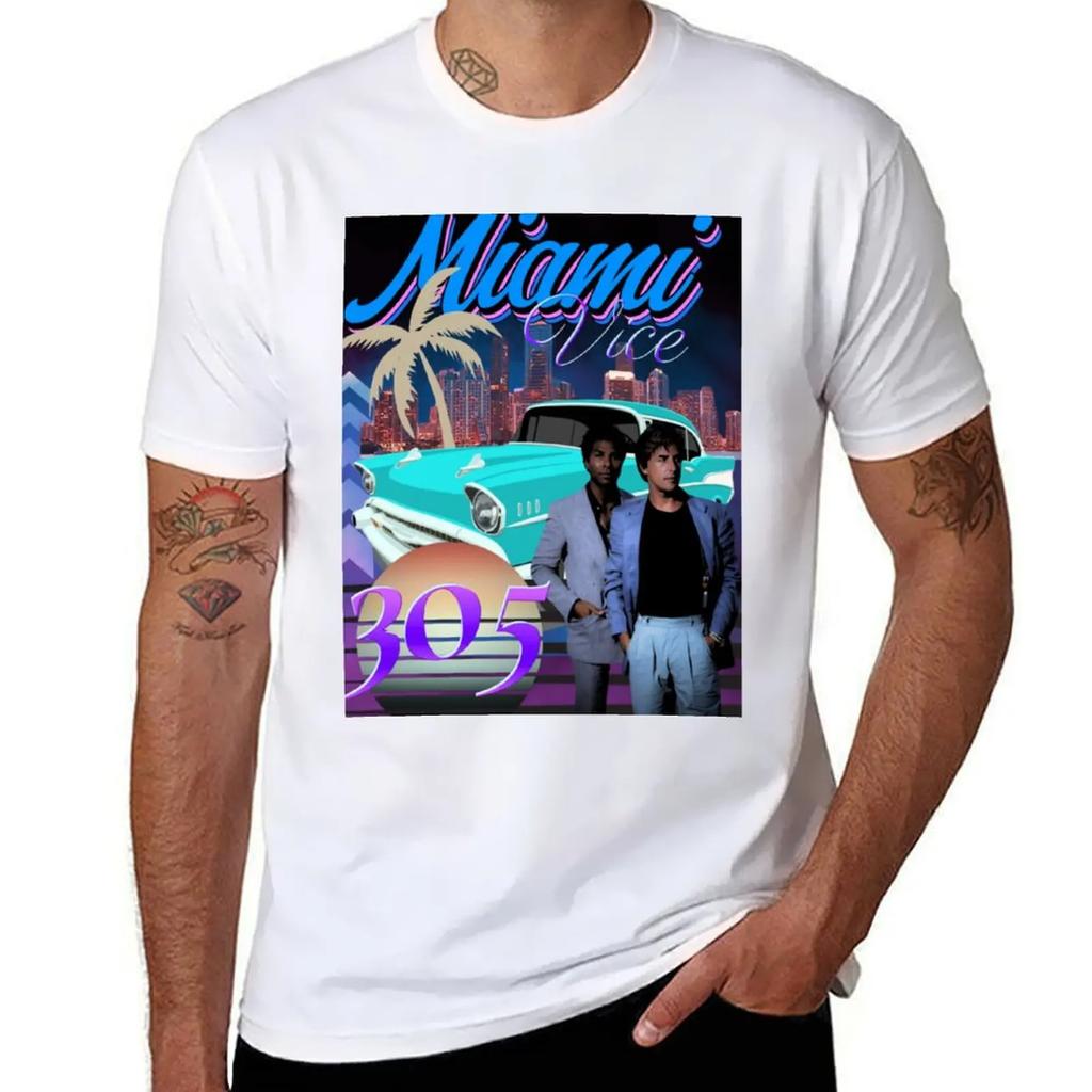 Miami Vice T-Shirt Cute Clothes Hippie Clothes Boys Animal Print Tops Designer T Shirt Men