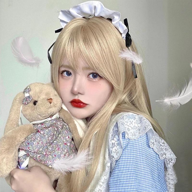 White Furry Headdress Cat Ears Hair Clip One Pair Barrettes with Headband
