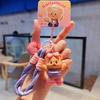 Cute Cartoon Picnic Adventure Butter Bear Keychain Cute Bag Charm Pendant