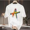 High-quality Men's Summer New ThickT-shirt, with Printed Design, Stylish, Breathable, and Sweat-absorbing