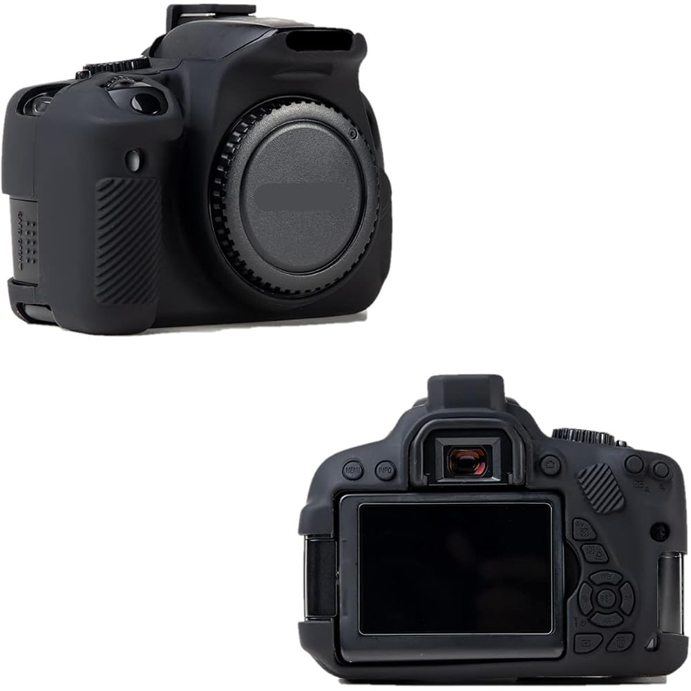 Protective Soft Silicone Black Camera Case Armor Skin Body Cover Protector for Canon EOS 700D / EOS Rebel T5i / Kiss X7i / EOS 650D / EOS Rebel T4i /