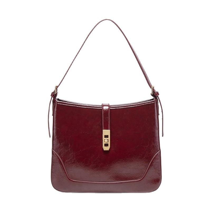 Red Large Capacity Shoulder Big Bag Women'S High-End Sense Retro Tote Medieval Bride Wedding Bag Women'S Bag