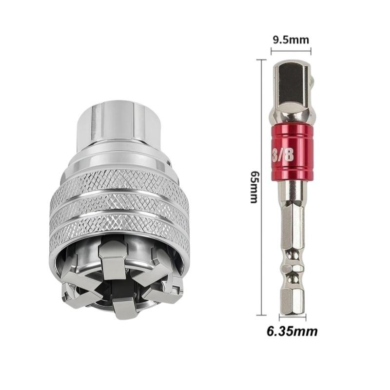 1/2Pcs Adjustable Magic Socket Wrench Universal 10-19mm Ratchet Head Spanner Labor Saving for Furniture Assembly DIY Projects