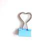 Creative  Pink Clip Heart Hollow Out Metal Binder Clips Notes Letter Paper Clip Office Supplie