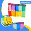 10 Pieces Rainbow Blocks Stacking Toy Translucent Birthday Gifts Sensory Training Toys for Children