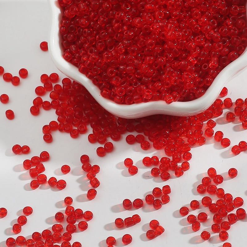 Transparent Glass Rice Beads Loose Beads Beading Accessories Handmade Diy Bracelet Hairpin Jewelry Materials Beads for Jewelry Making