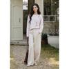 Women's Retro Washed Straight-Leg Cotton Pants