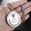 Ancient Egyptian Pyramid Pendant Necklace Providence Eye Trendy Stainless Steel Round Necklace Mens Necklace