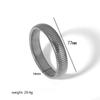 European Retro Light Luxury 18K Gold Plated Stainless Steel Elastic Bracelet for Women
