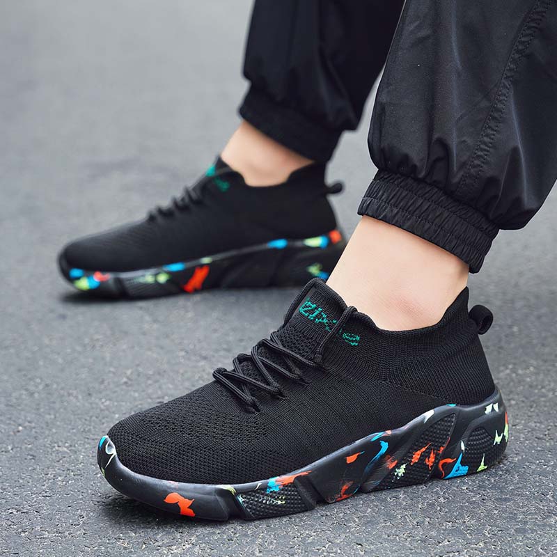 Herren Sneaker Schuhe für Damen Tennis Trend Socken Walking Schuhe Loafer Atmungsaktiv Casual Laufen Sommer Grün Große Größe 35-47