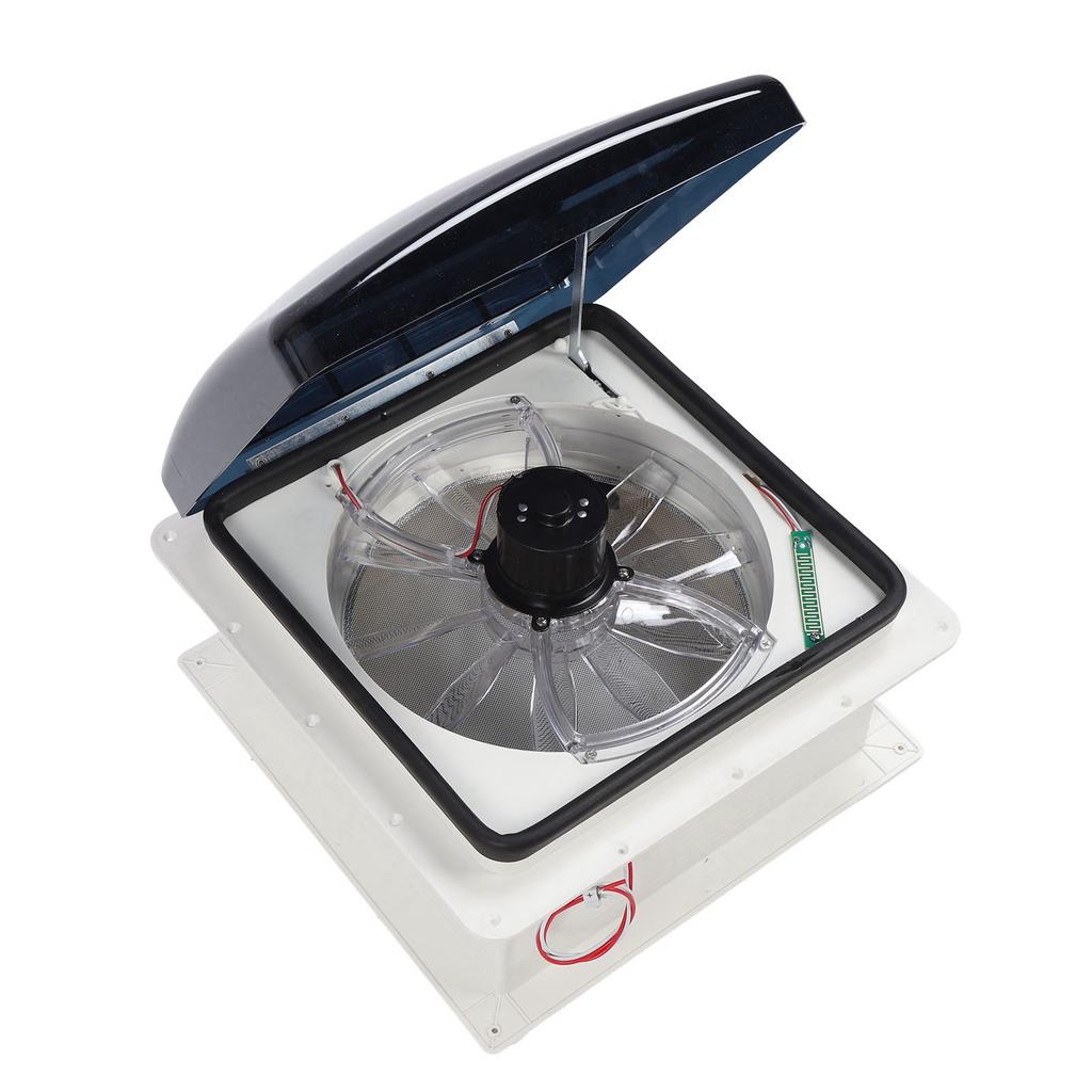 DC12V 14 Inches RV Roof Vent Fan 10 Speed Adjustable with Remote Control Quiet Reversible Ceiling Exhaust Fan for