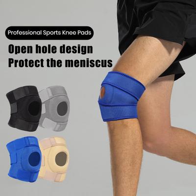Joelheira esportiva para suporte de dor no joelho, joelheira elástica ajustável, suporte de joelho respirável para fitness