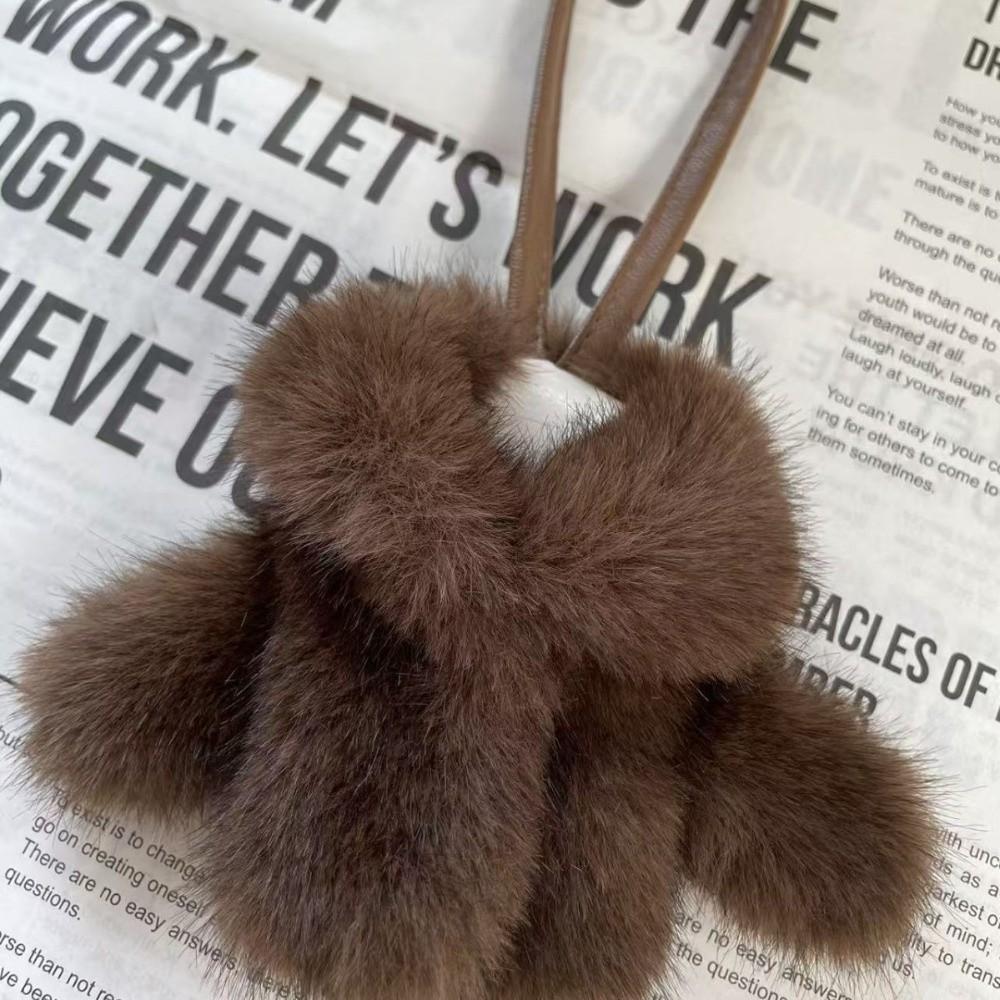 Porte-clés Pendentif Fluffy Polyvalent Charme de Sac en Peluche Forme Vêtement Quotidien