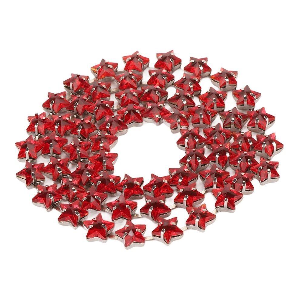 1PCS 1 Yard Length Rhinestone Chain Close Chain Crystal Applique Rhinestone Trim DIY Sewing