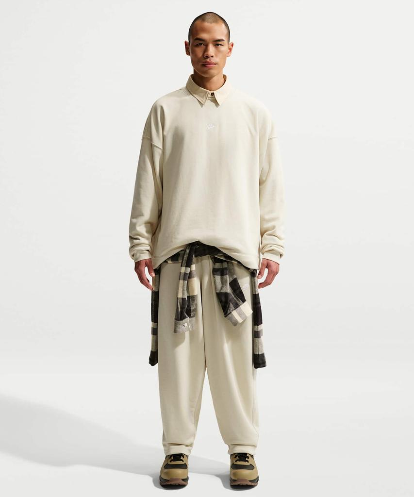 Nike Sportswear Club Oversized French Terry Pants M - Light Khaki:White / If0722-229