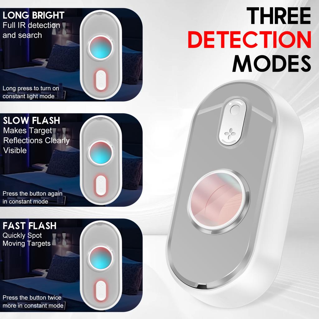 Hidden Camera Detector Dual Tech Infrared Hidden Camera Detector anti-peep Signal Detector for Travel, Hotels, Home, Office