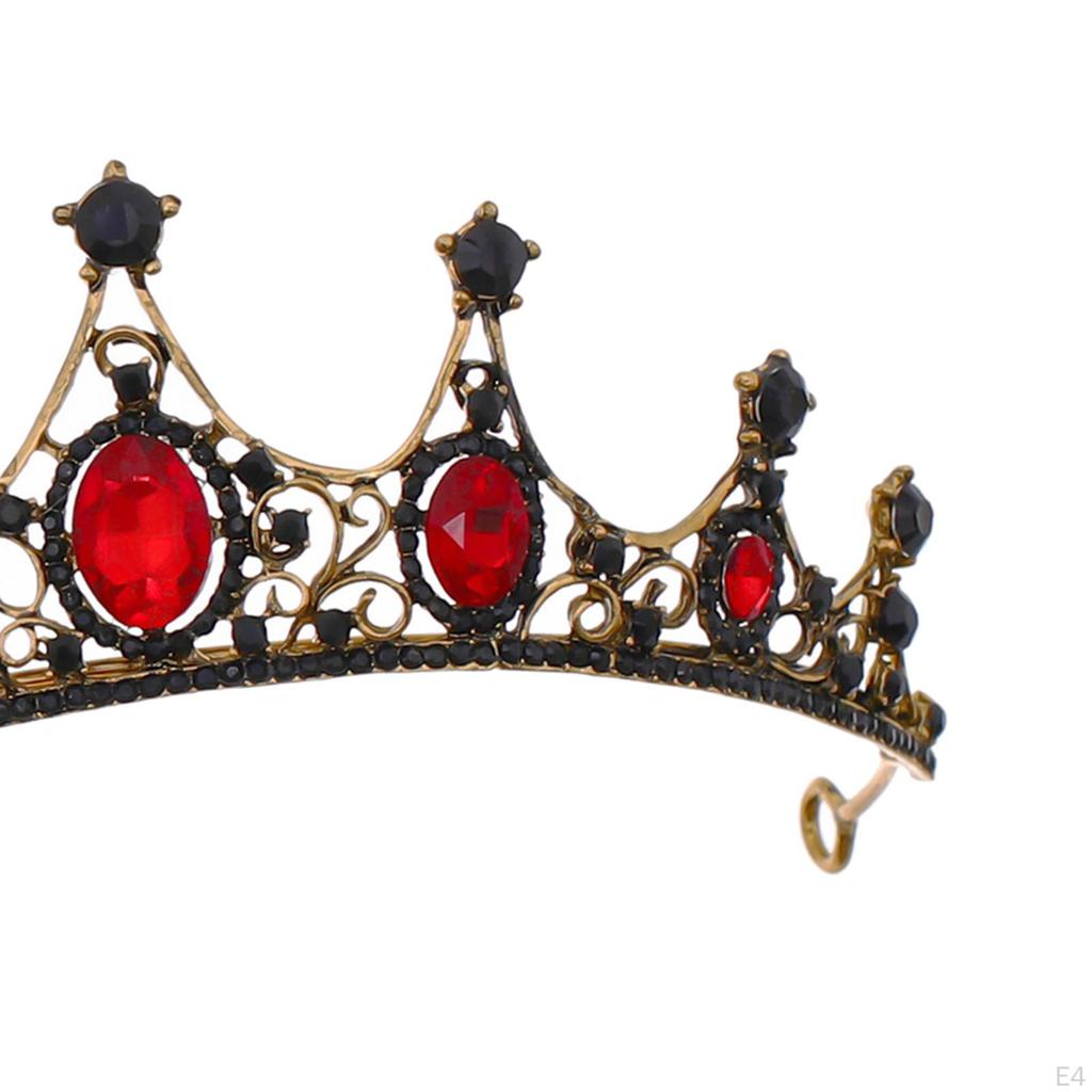 Baroque Style Queen Crowns Wedding Headband Costume Rhinestone Tiaras for Valentine'S Day
