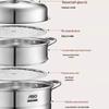 ASD 3-Layer Stainless Steel Steamer Pot
