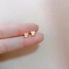 925 Silver Mini Kitten Rabbit Cat's Eye Stud Earrings – Women's Fashion Niche Design
