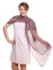 Women's 180cm Rectangular Silk Scarf with Glittered Design