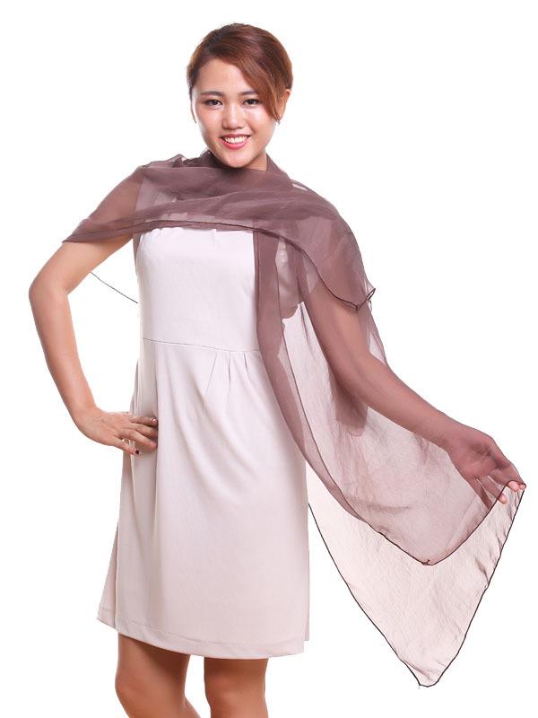 Women's 180cm Rectangular Silk Scarf with Glittered Design