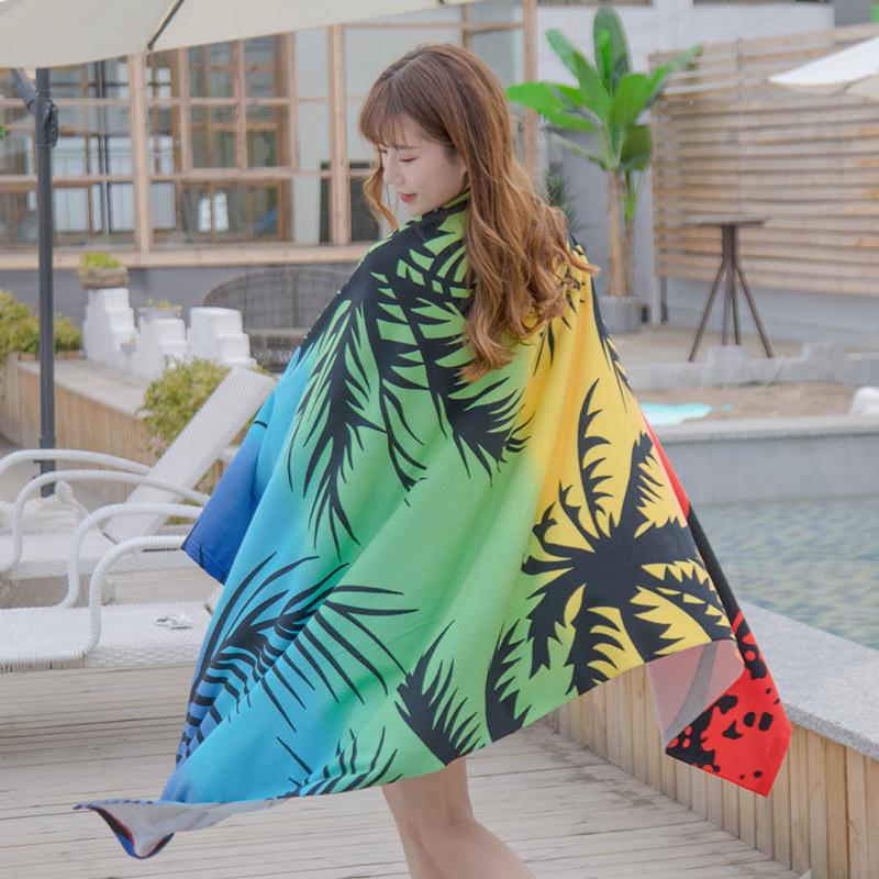 Coconut Tree Active Print Microfiber Beach and Sports Towel