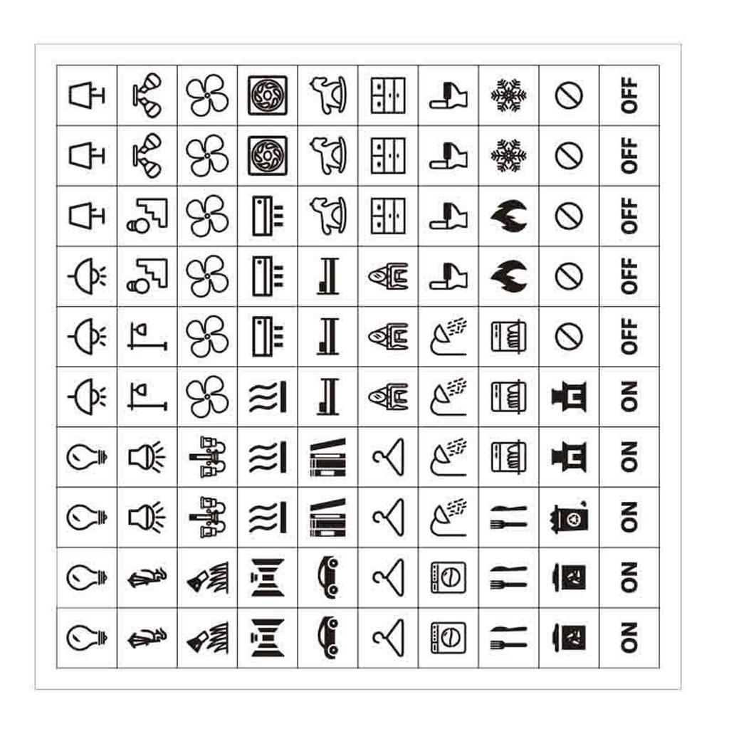 Etiquetas para Painel de Interruptores à Prova d'Água Etiquetas para Interruptores de Luz Autocolante Casa Escritório Escola Negócios Adesivo Decalque para Painel de Interruptores