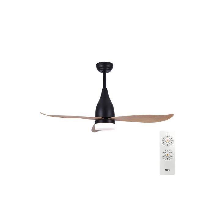 Ventilateur De Plafond - EDM - Modèle Kattegat - DC 15W - Lumière 18W - 2.190Lm - 3.000K/4.000K/5.000K