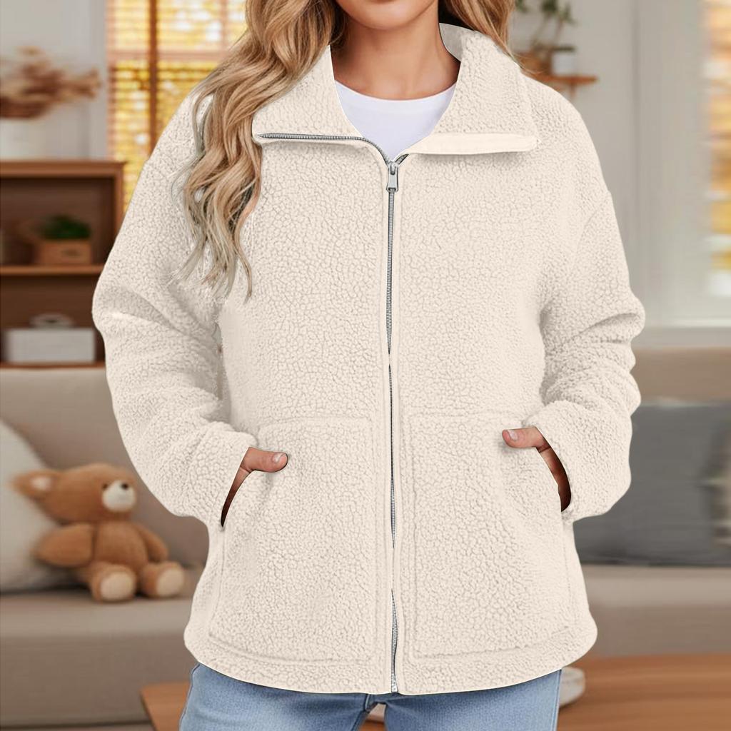 Damska gładka luźna bluza z kapturem z jedną kieszenią casual