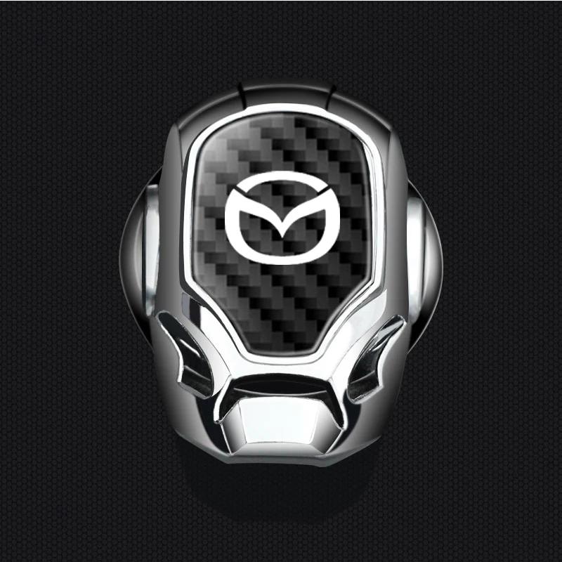 Insignia de Coche Cubierta Protectora de Arranque con un Solo Clic Pegatina Decorativa para Botón de Arranque/Parada Para Mazda 2 3 5 7 CX5 CX7 CX9 MX5 CX30 Skyactiv