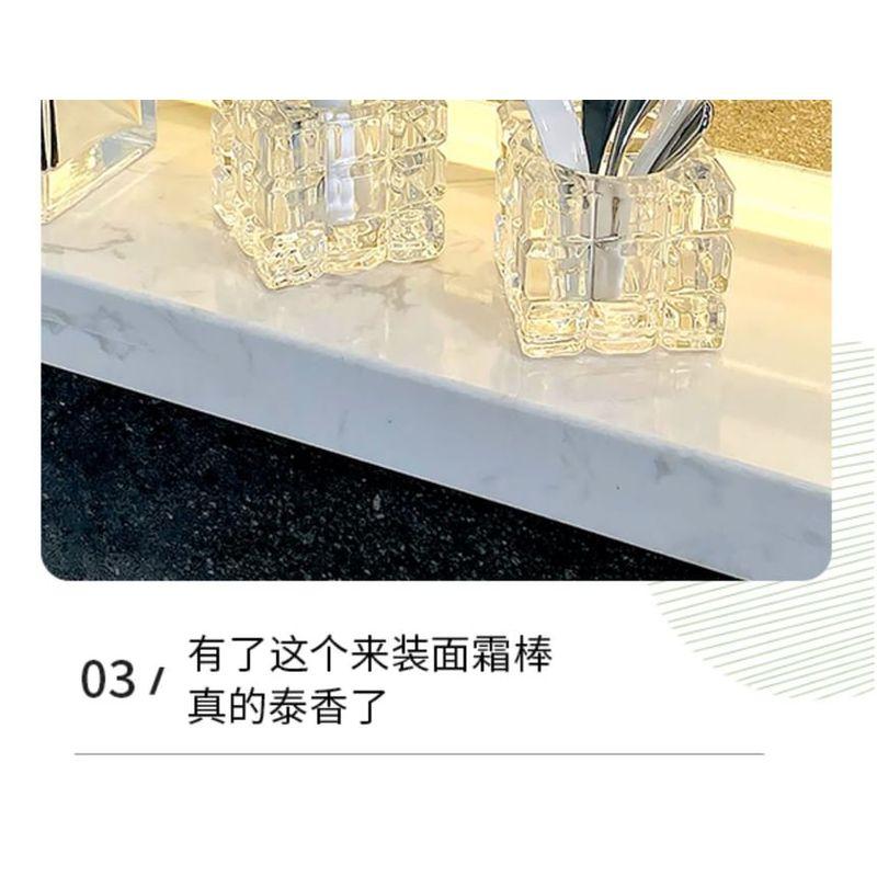 Lazy Corner - Kubischer Glas-Schreibtisch-Organizer für Make-up