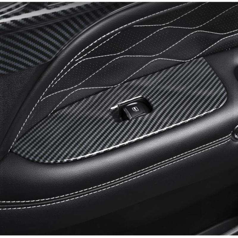 LHD RHD For GWM Great Wall Tank 300 -2025 carbon fiber Window Glass Lift Button Trim Switch Cover Door Armrest Panel Sticker