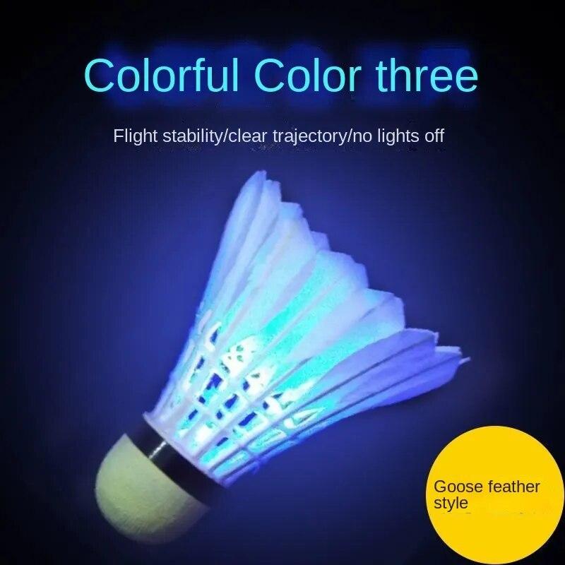 

3pcs Luminous Badminton Windproof and Durable LED Night Glow with Lamp High Elastic Night Glow Badminton