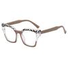 New blue light blocking glasses for women, color block plain glasses, trendy color blocking, can be paired with nearsighted glasses frames