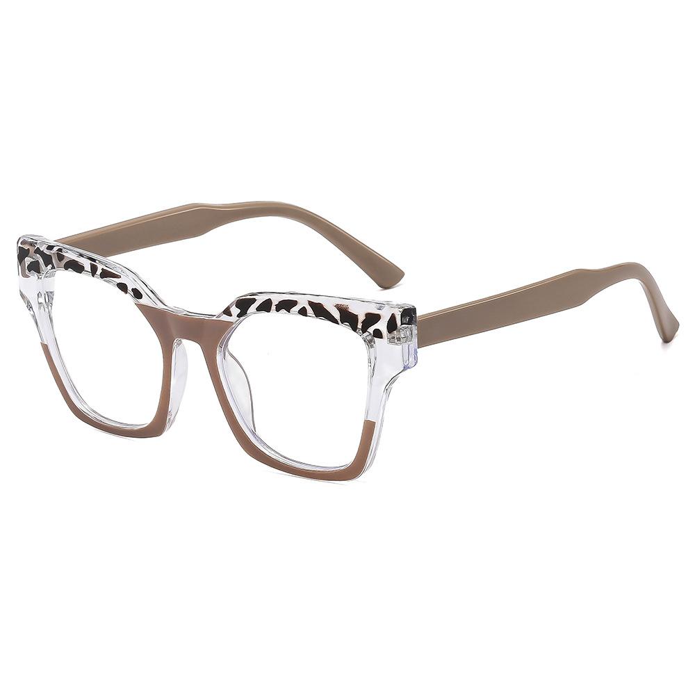 New blue light blocking glasses for women, color block plain glasses, trendy color blocking, can be paired with nearsighted glasses frames