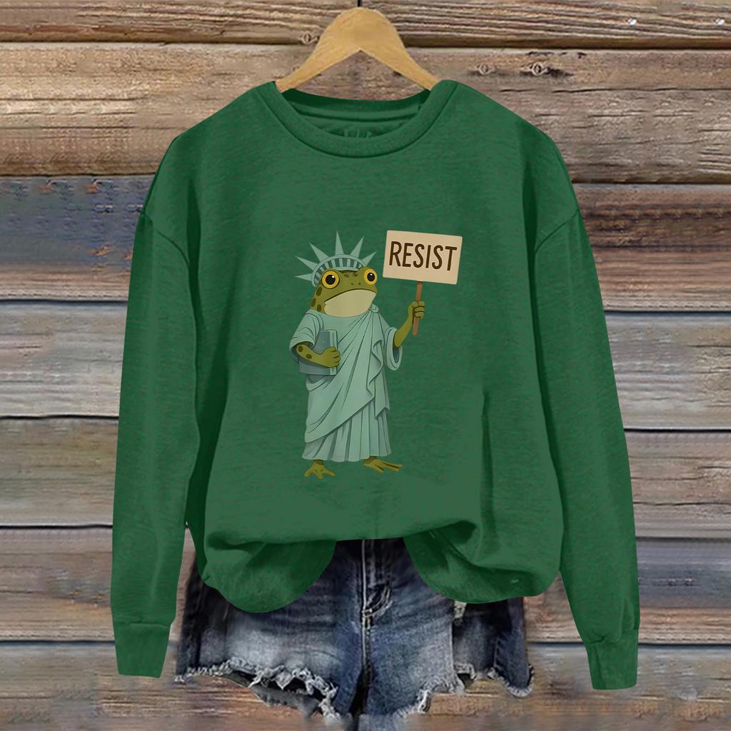 Women's Fashion Daily Versatile Casual Sweatshirts Long Sleeve Round Neck Top Sweatshirts