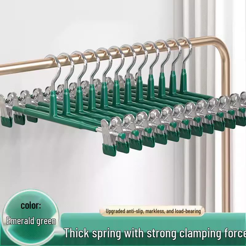 Nordic Windproof Frosted Pants Rack with Clips - Integrated Hanger for Drying and Storing Pants In Dormitory or Home