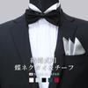 [SmartBiz] Men's Pocket Square Set - Bow Tie, Formal, Wedding, Stylish, Wine, Navy, Black, Silver, White, Black & Silver - Free Size