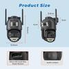 LS VISION Κάμερα 10MP PTZ IP 8MP 4K εξωτερικού χώρου με διπλό φακό με διπλή οθόνη 5G Κάμερα WIFI AI Παρακολούθηση Προστασίας ασφαλείας Κάμερα παρακολούθησης CCTV