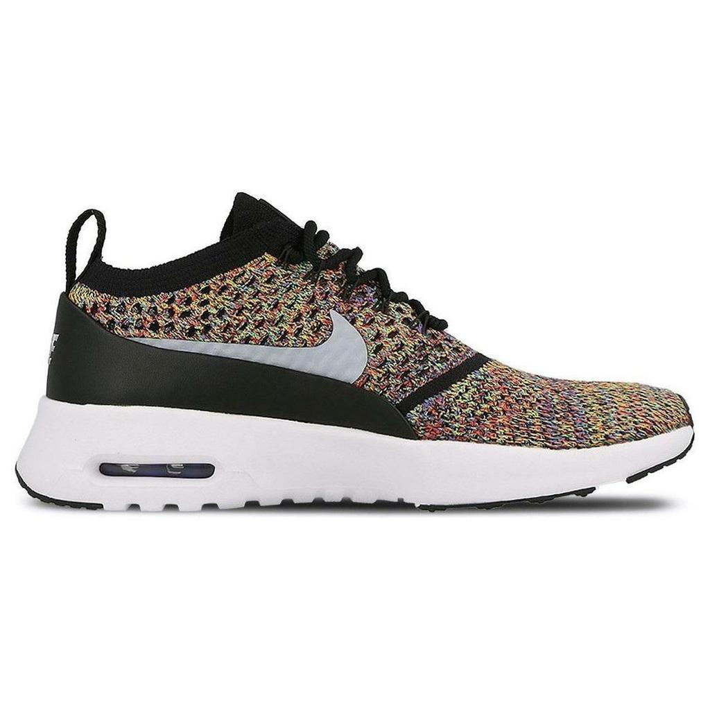 Nike Air Max Thea Ultra Flyknit Multicolor Women Sneakers Multi-Color Bright-Crimson Wolf-Grey-Black 881175-600