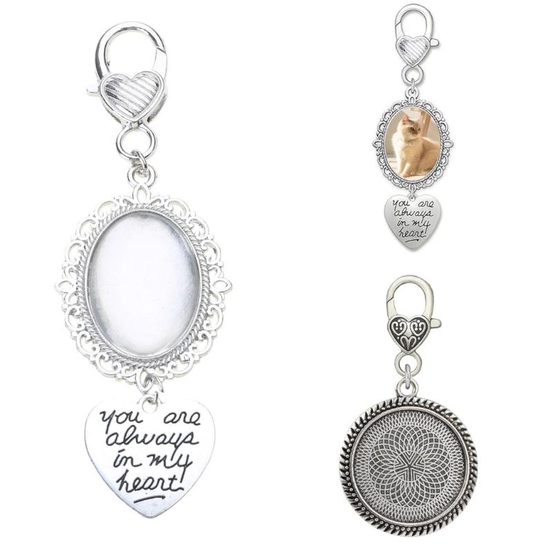 Photo Frame Pendant for Brooch Jewelry Making Kit Alloy Lobster Clasp Accessory Stylish Wedding Bouquet Accessories